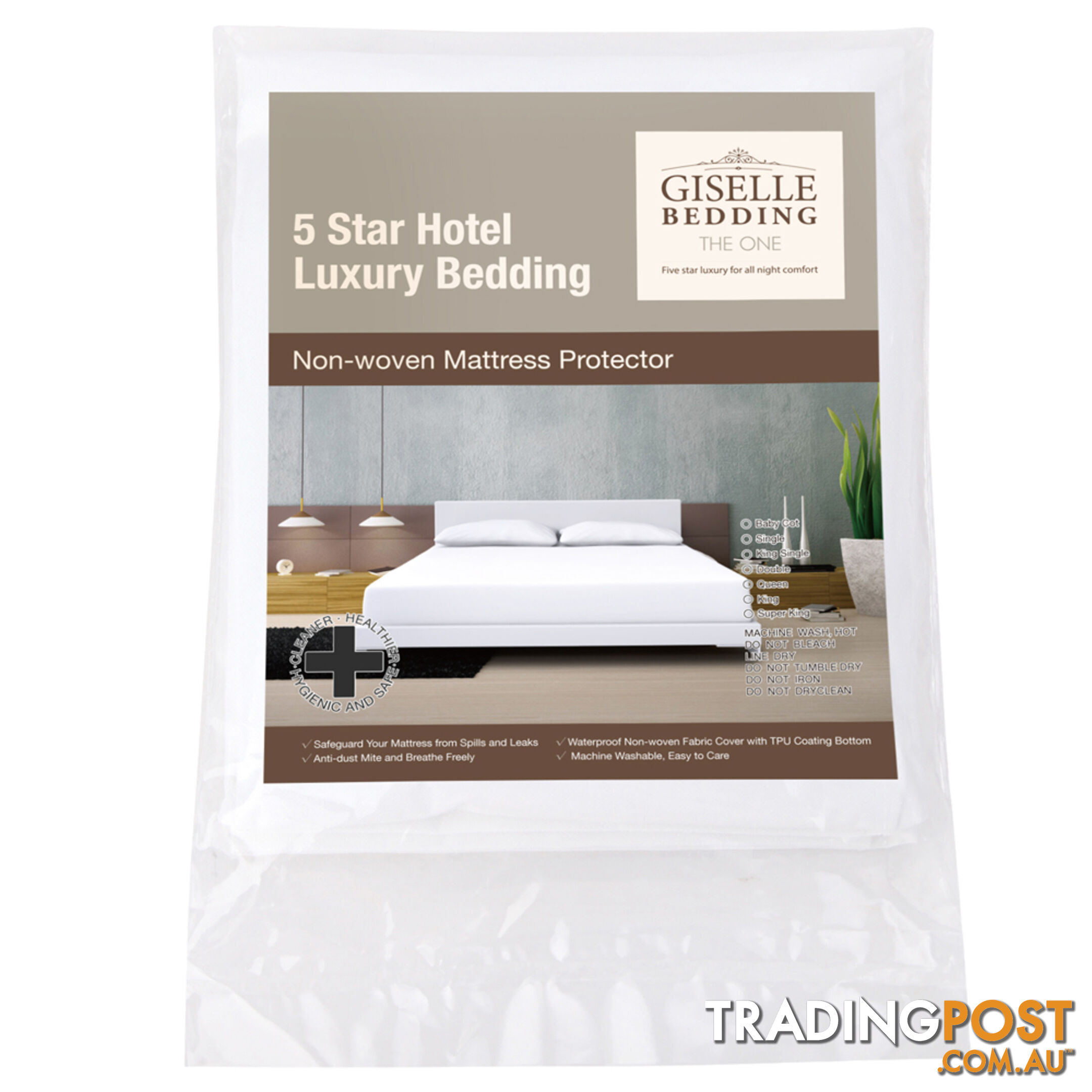 Waterproof Non-Woven Mattress Protector - King