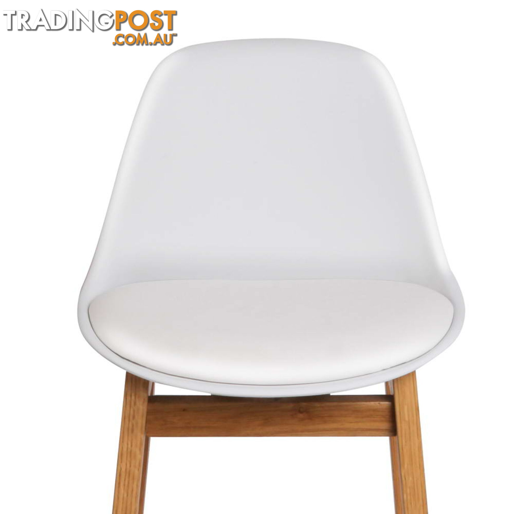 Set of 2 High Seat Back Barstools White