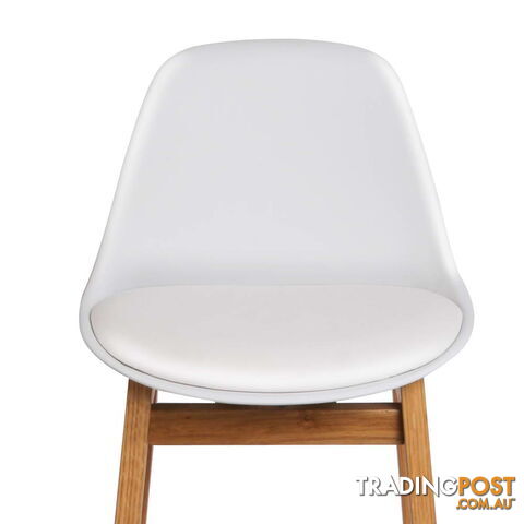 Set of 2 High Seat Back Barstools White