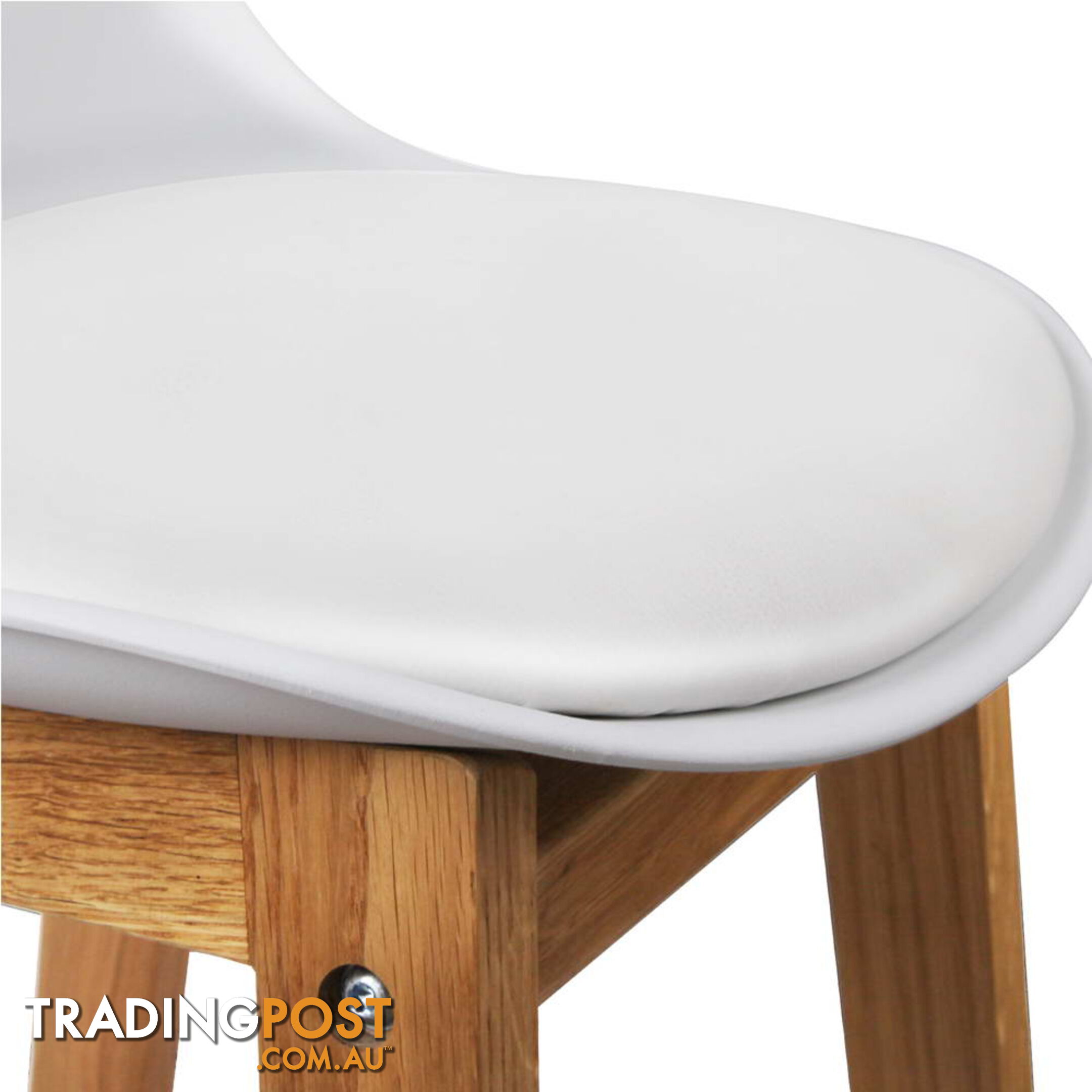 Set of 2 High Seat Back Barstools White