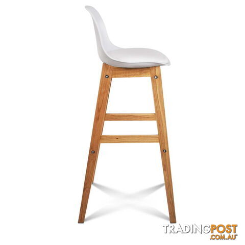 Set of 2 High Seat Back Barstools White