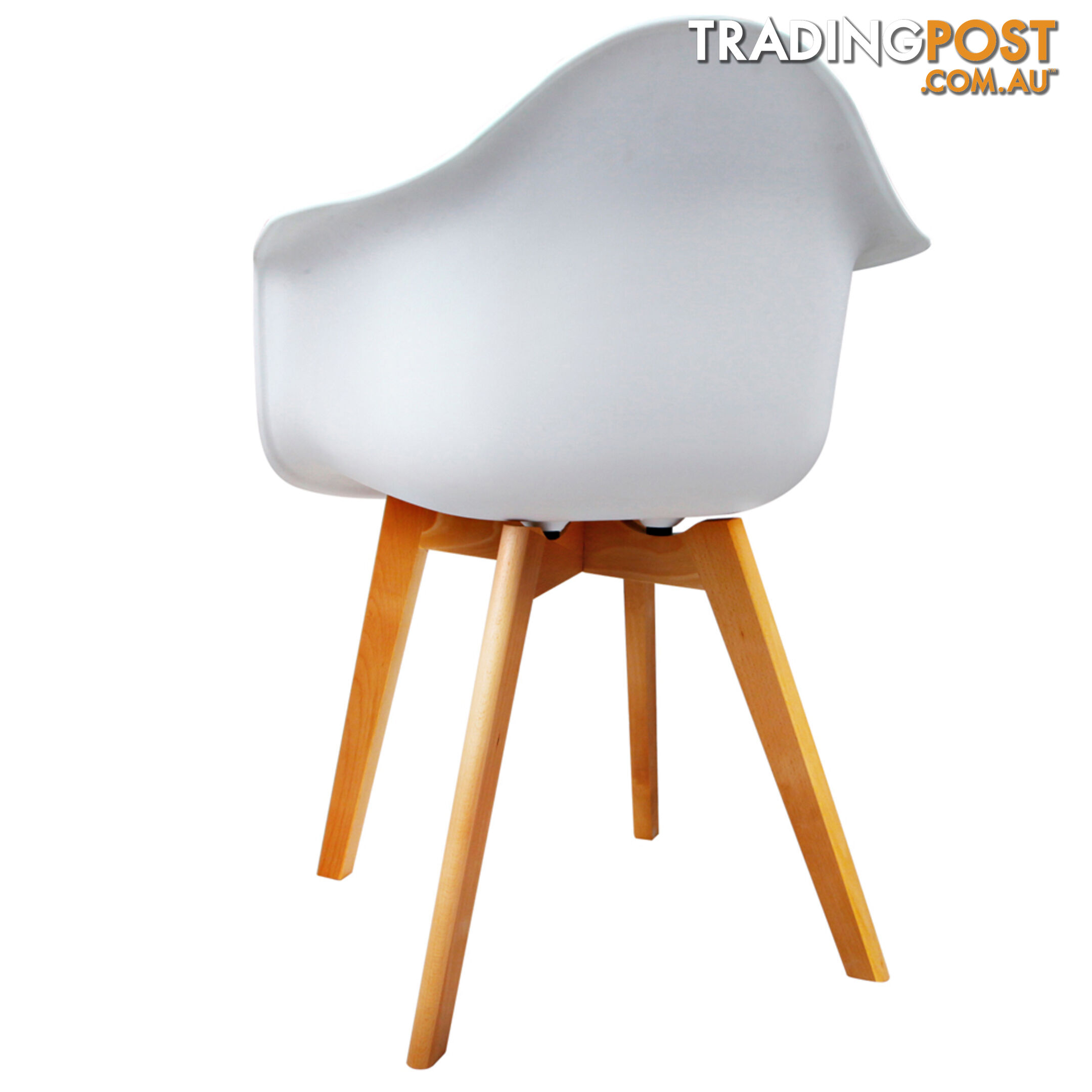 Set of 2 Replica Eames Armchairs White