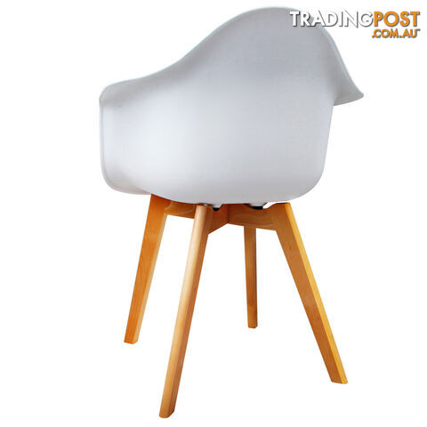 Set of 2 Replica Eames Armchairs White