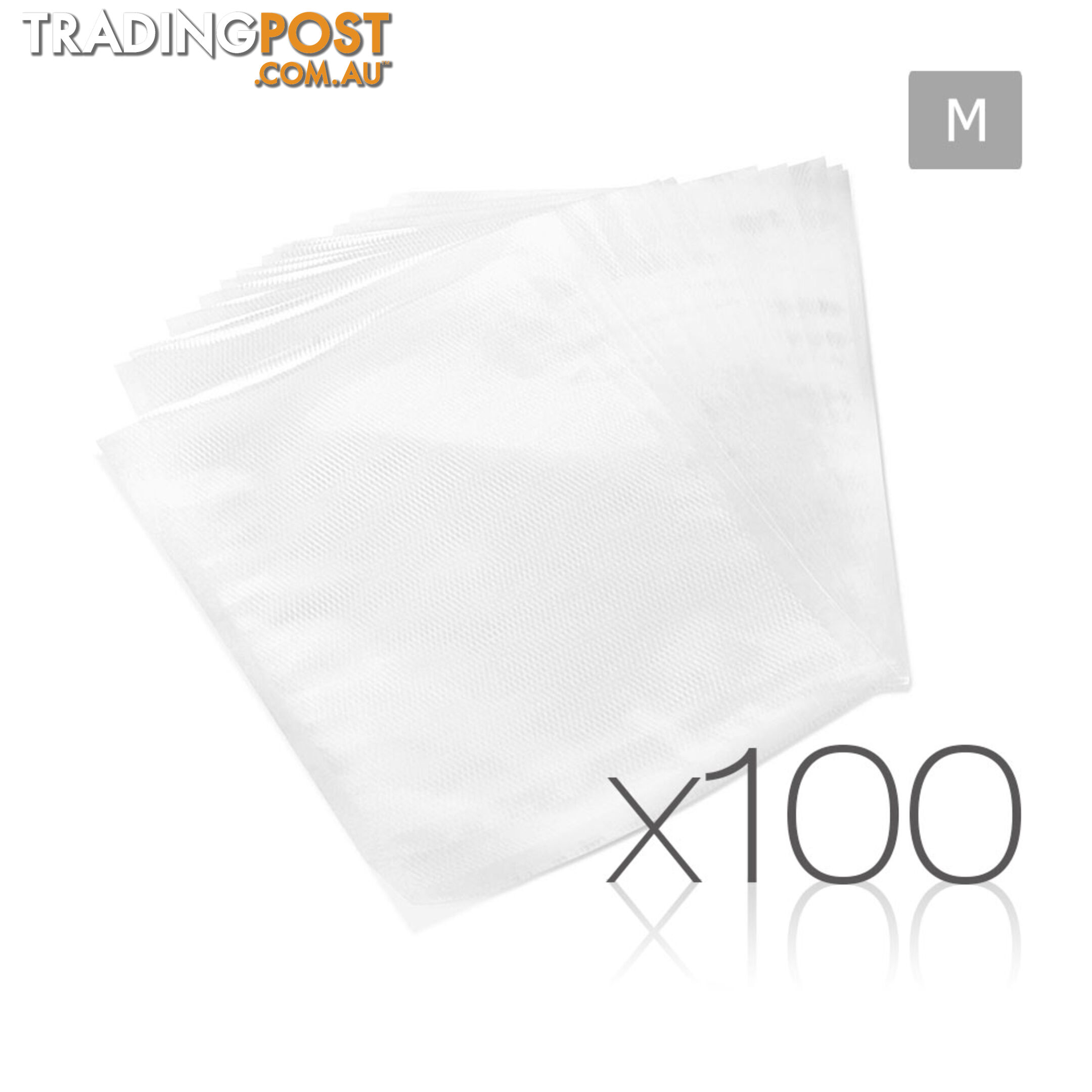 100 Food Sealer Bags: 20 x 30cm