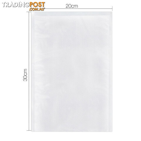 100 Food Sealer Bags: 20 x 30cm