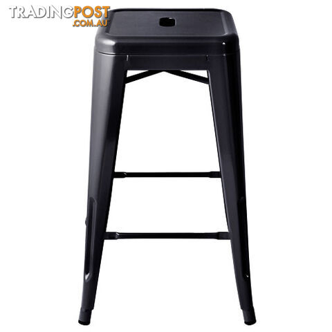 Set of 4 Replica Tolix Kitchen Bar Stool 66cm Black - photo 5 of 8