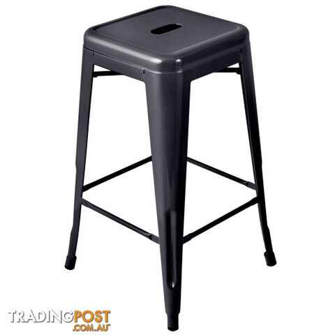 Set of 4 Replica Tolix Kitchen Bar Stool 66cm Black - photo 4 of 8