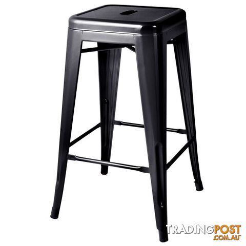 Set of 4 Replica Tolix Kitchen Bar Stool 66cm Black - photo 3 of 8
