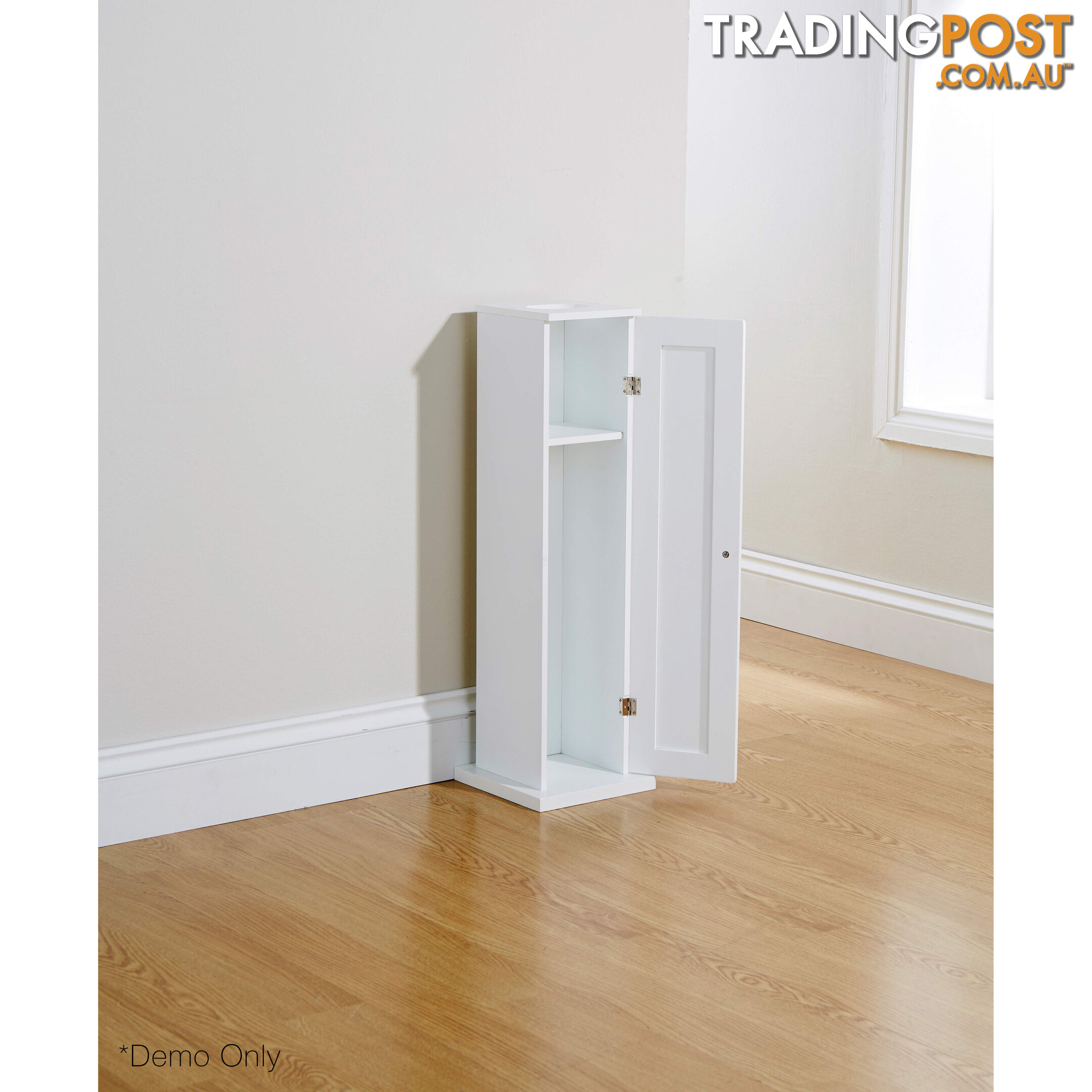 Grace Toilet Roll Cupboard in WHITE