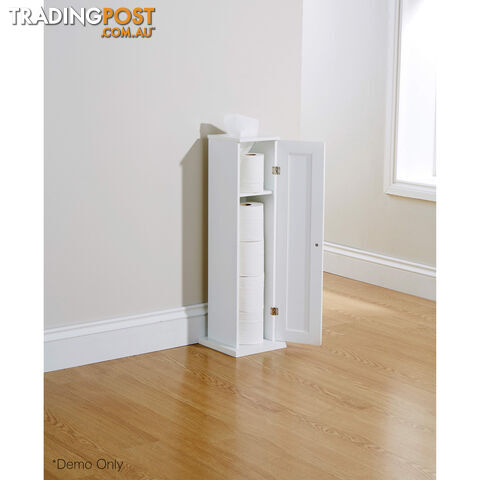 Grace Toilet Roll Cupboard in WHITE