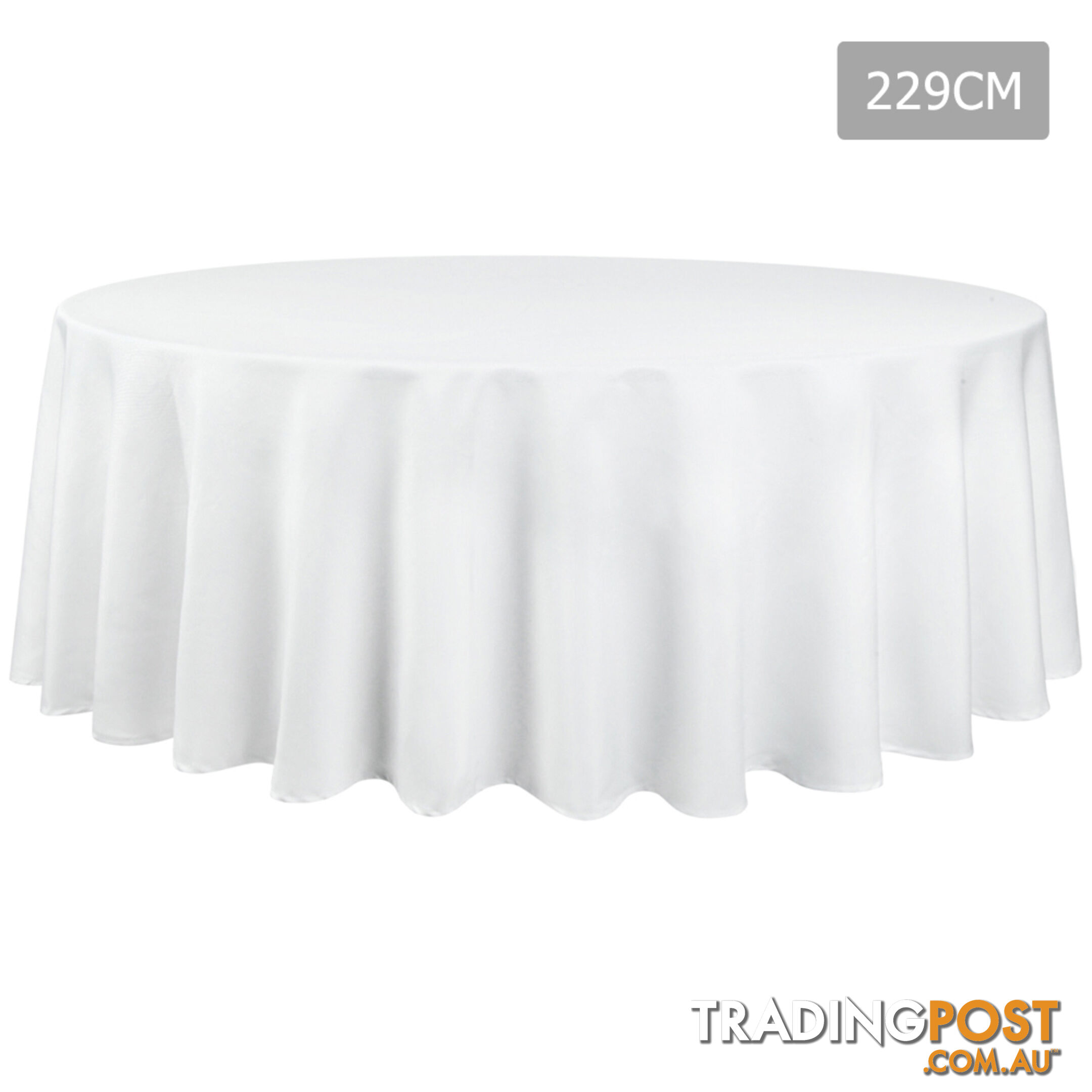 4 Pcs Wedding Table Cloth Round 229cm White