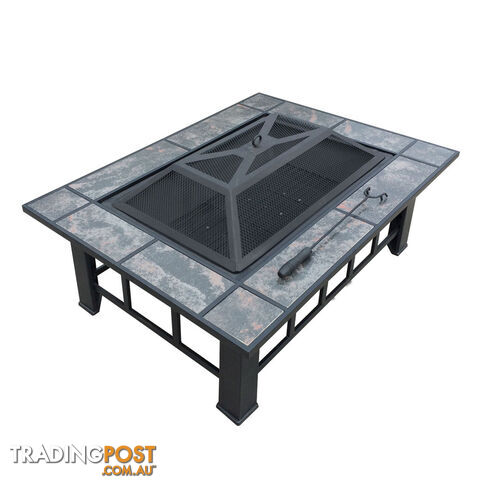 Outdoor Fire Pit BBQ Table Grill Fireplace
