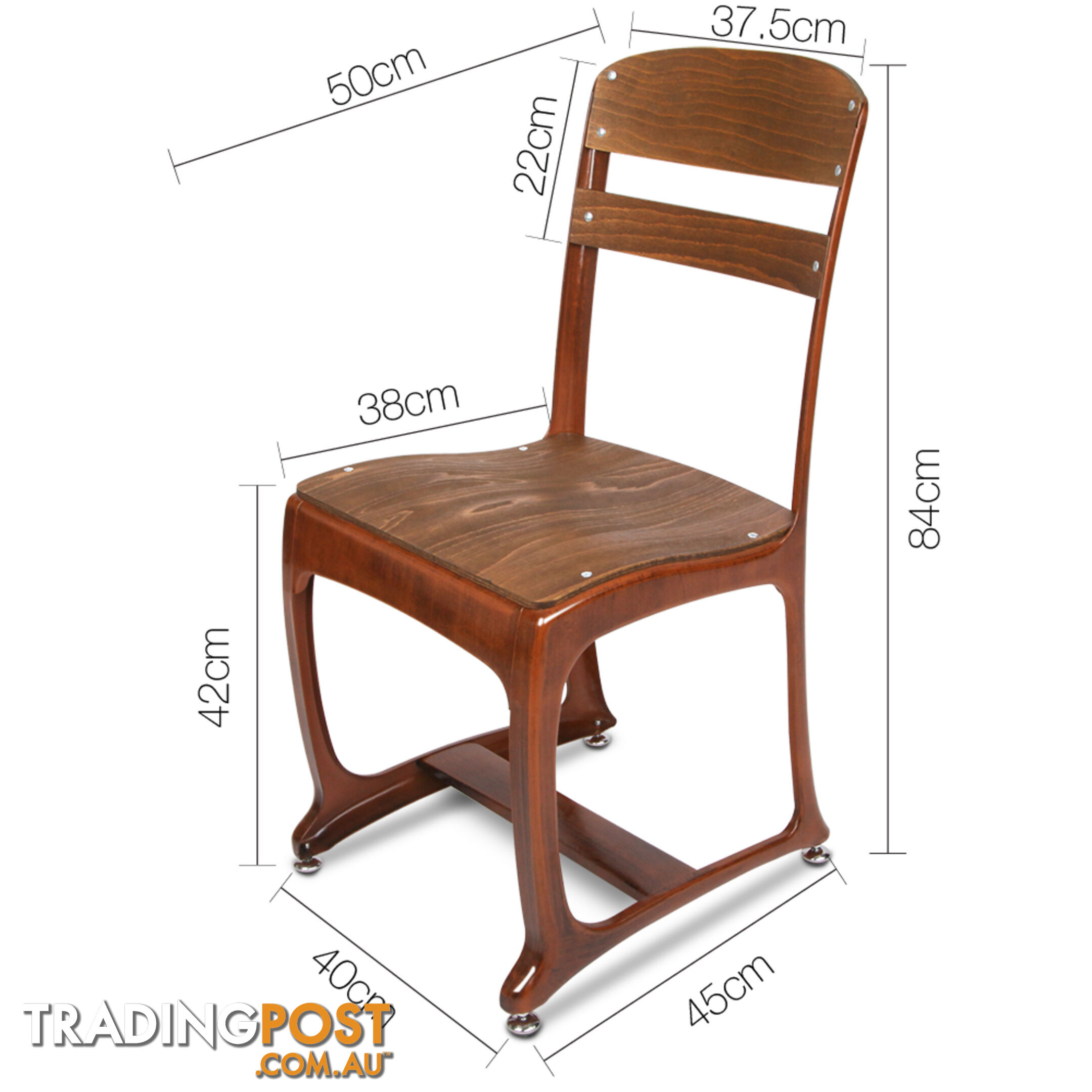 Set of 2 Replica Eton Dining Chairs - Copper