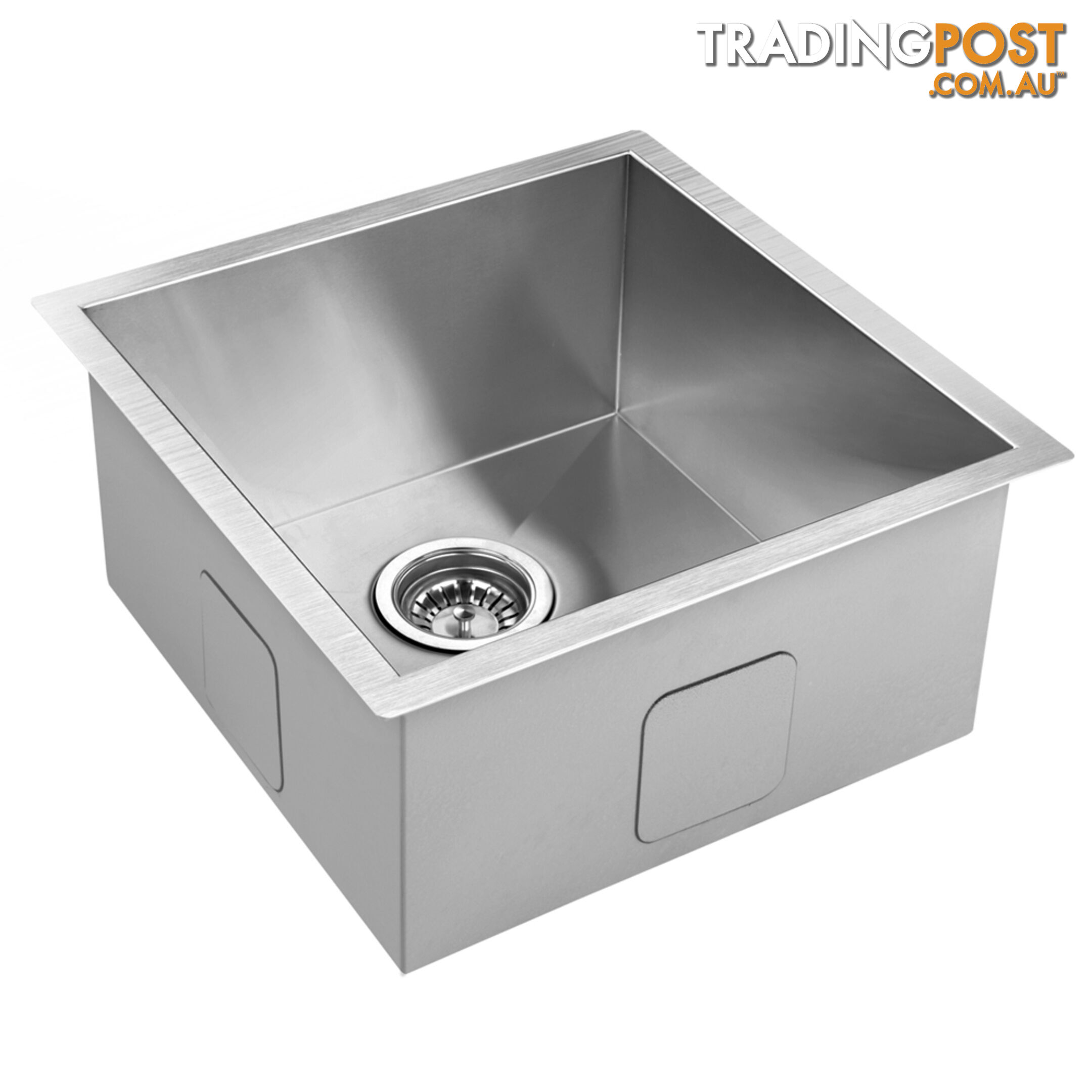 Stainless Steel Kitchen/Laundry Sink w/ Strainer Waste 440 x 440 mm