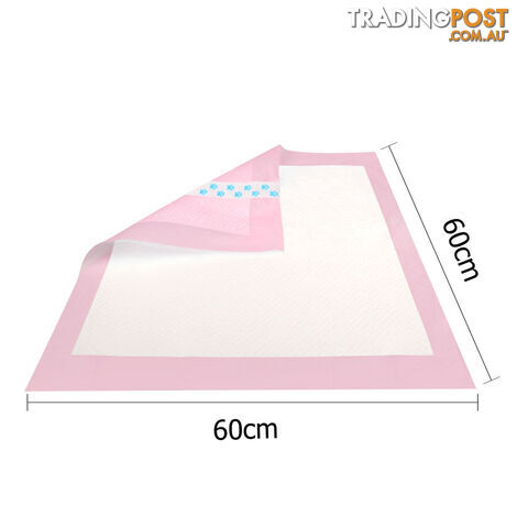 200 Puppy Pet Dog Toilet Training Pads Pink