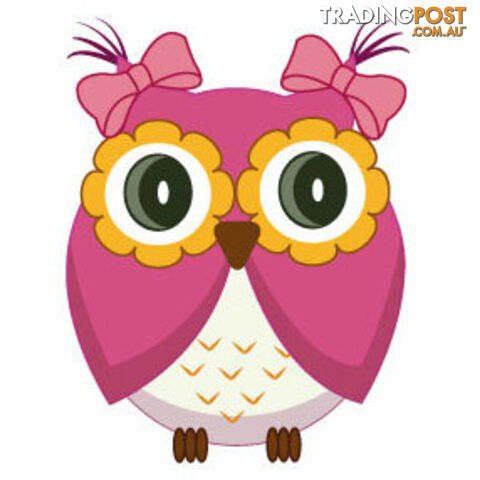 Cute pink owl Wall Sticker - Totally Movable