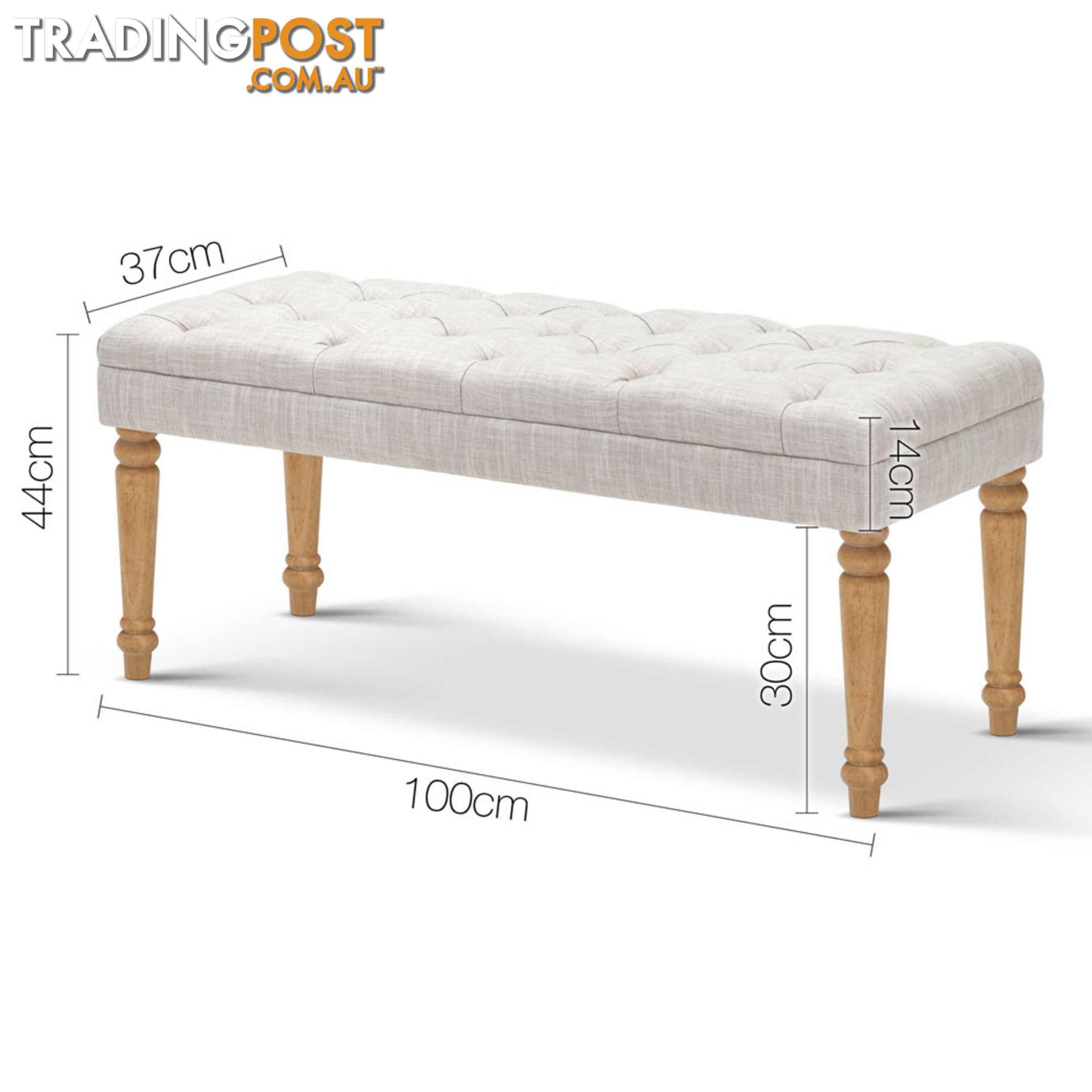 Seat Footstool Bench Stool - Beige