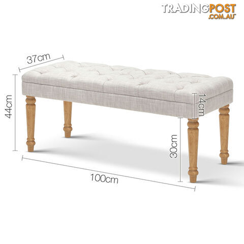 Seat Footstool Bench Stool - Beige