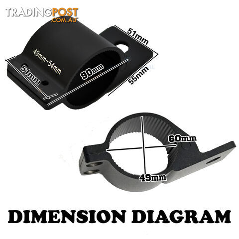 PAIR Bullbar Mounting Bracket Clamp FOR LIGHT BAR Rigid HID ARB MOUNT 49 54mm - photo 4 of 4