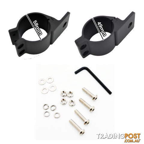 PAIR Bullbar Mounting Bracket Clamp FOR LIGHT BAR Rigid HID ARB MOUNT 49 54mm - photo 3 of 4