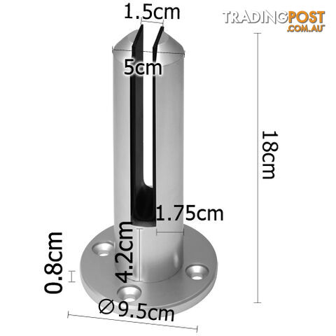 Frameless Glass Spigots Fencing Mount Round