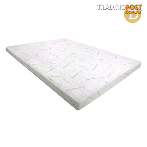 Cool Gel Memory Foam Mattress Topper w/ Bamboo Fabric Cover 8cm Double
