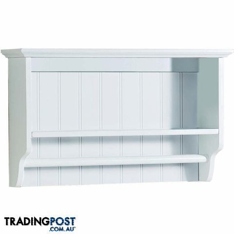 Grace Towel Rail with Shelf in WHITE