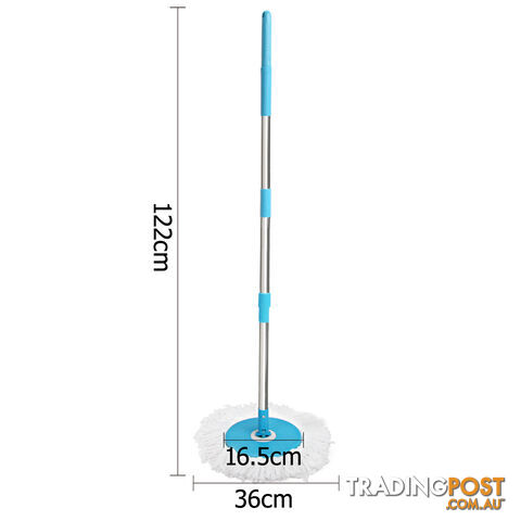 360 Degree Spinning Mop Spin Dry Bucket 8.5L Blue - photo 3 of 8