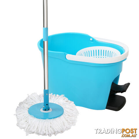 360 Degree Spinning Mop Spin Dry Bucket 8.5L Blue