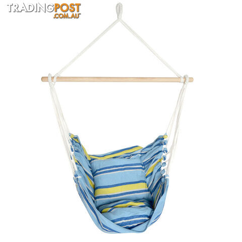 Hammock Swing Chair w/ Cushion Light Blue