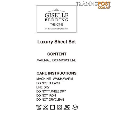 4 Piece Microfibre Sheet Set Queen _ Purple - photo 4 of 4