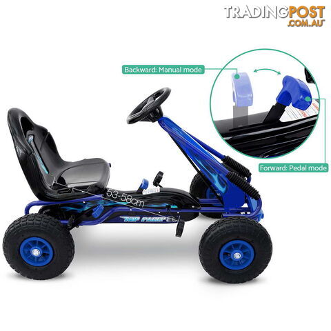 Kids Pedal Go Kart - Blue