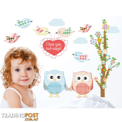 Love Owl-ways Tree Wall Stickers - Totally Movable