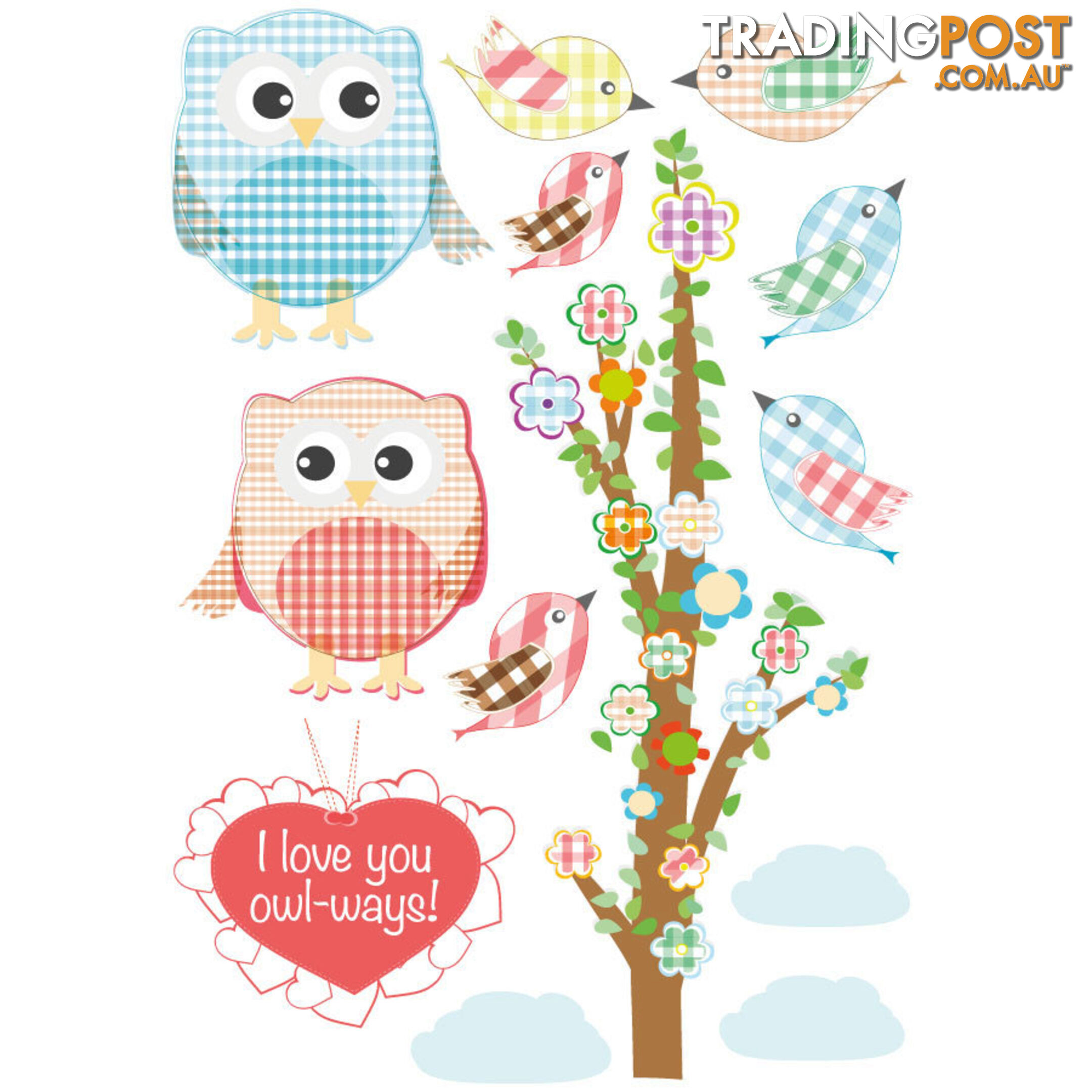 Love Owl-ways Tree Wall Stickers - Totally Movable