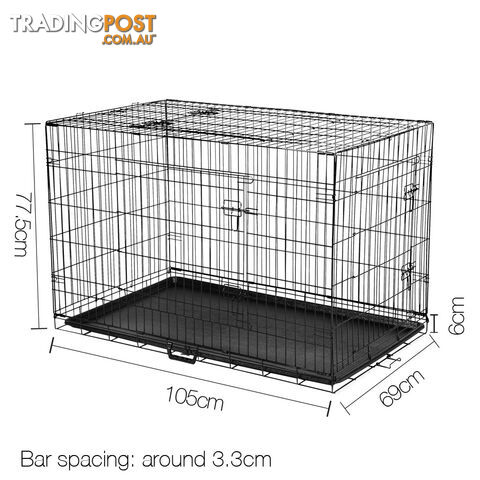 Metal Collapsible Dog Cage 42IN