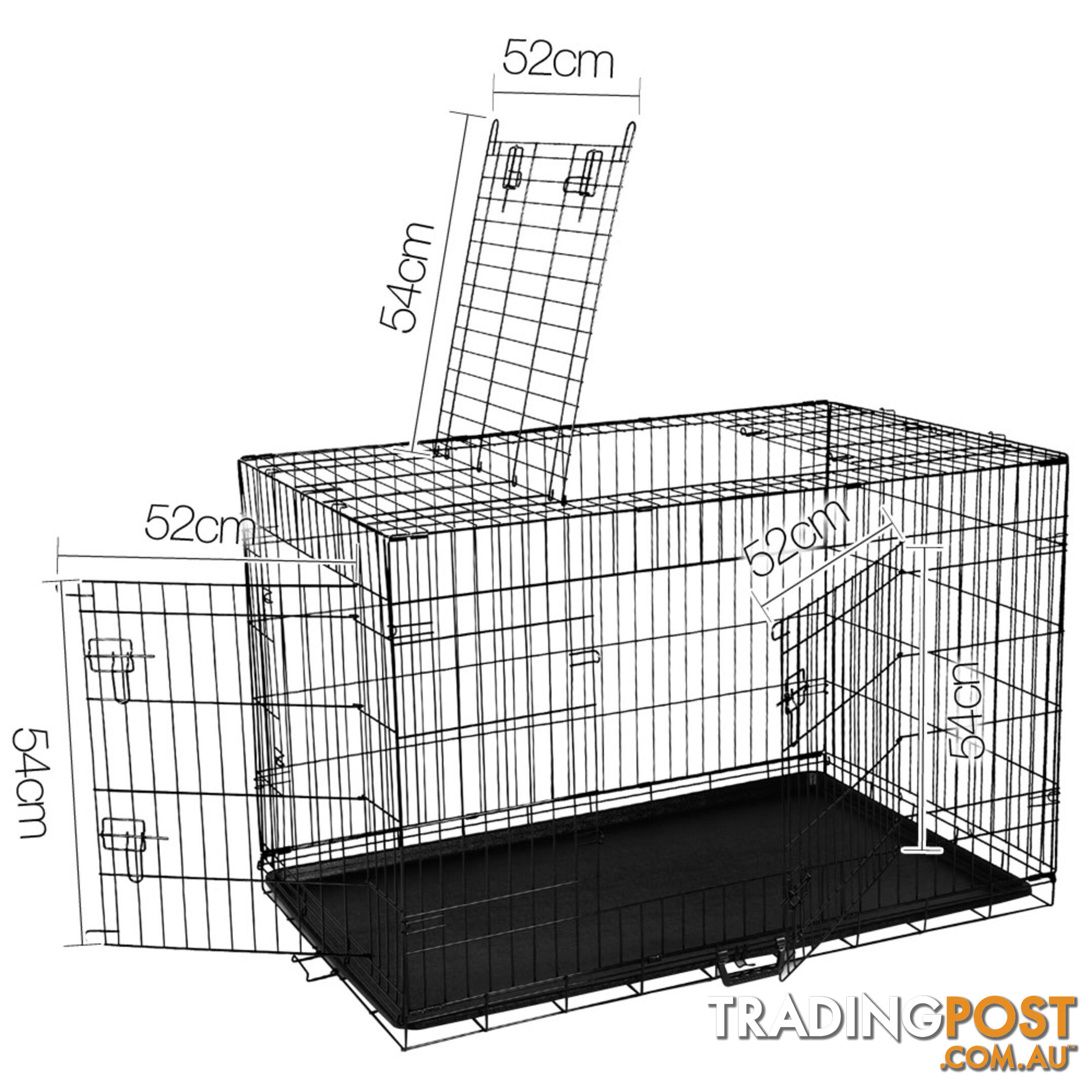 Metal Collapsible Dog Cage 42IN