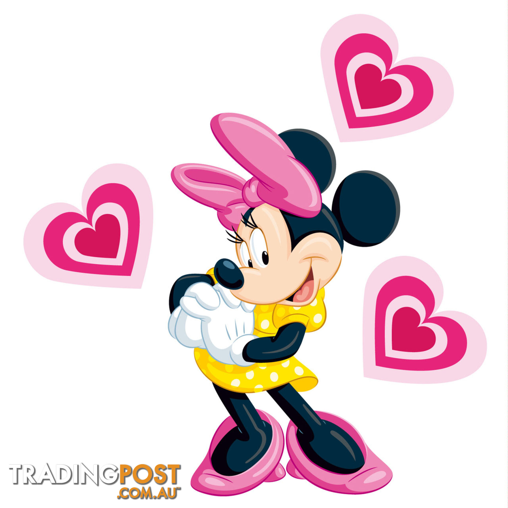 10 X Minnie Mouse Wall Stickers - Totally Movable over and over