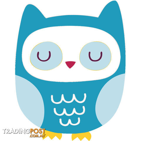 10 X Blue Owl Wall Stickers - Totally Movable and Reusable