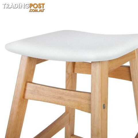 Sert of 2 Rubberwood Bar Stools - White - photo 5 of 9