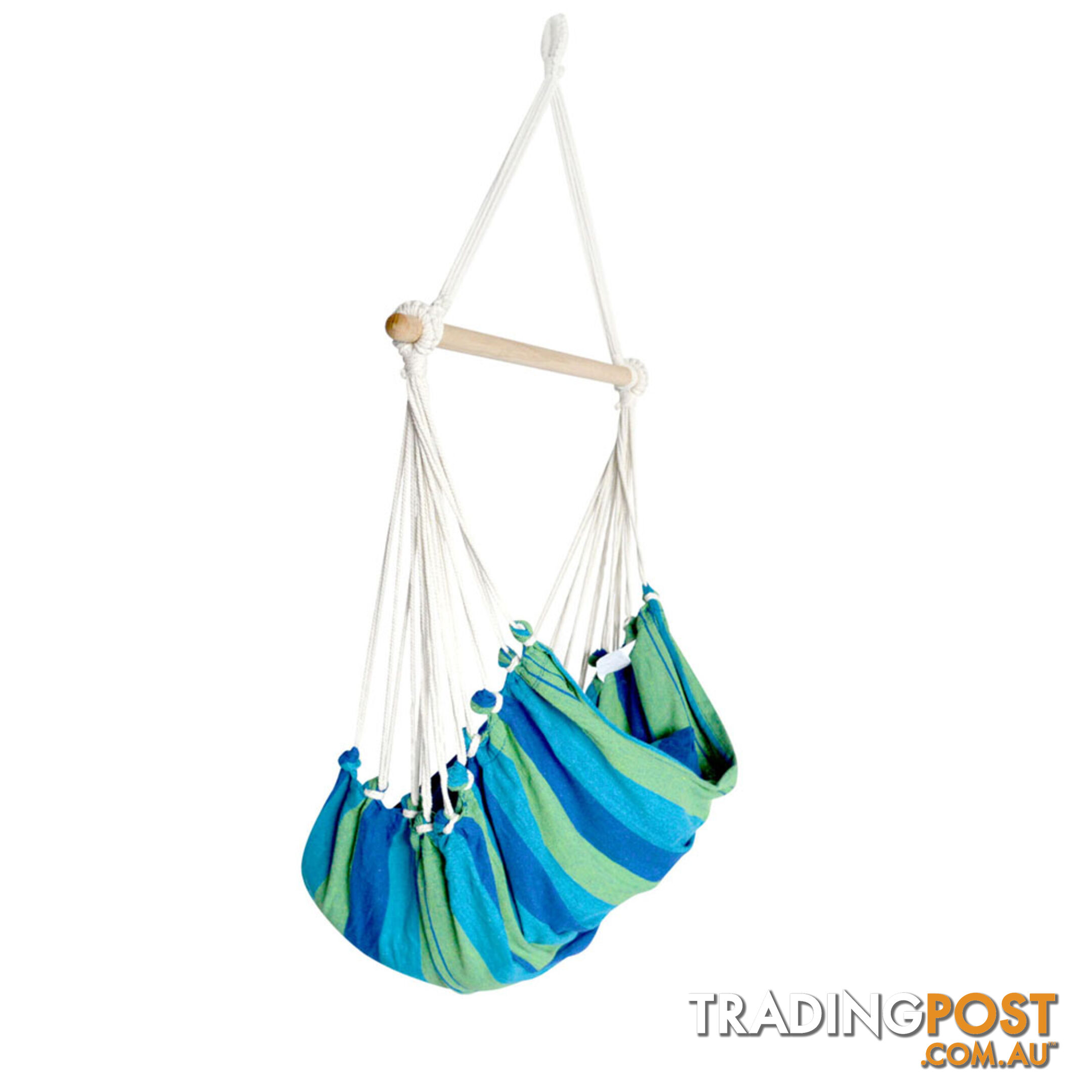 Hammock Swing Chair w/ Cushion Blue Green