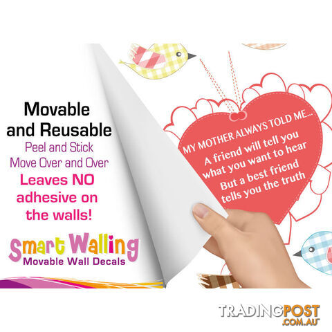 Medium Size My Mother Told Me Wall Sticker Quotes - Totally Movable