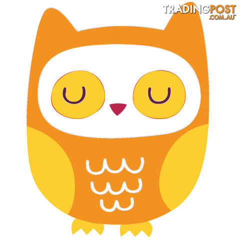 10 X Orange Owl Wall Stickers - Totally Movable