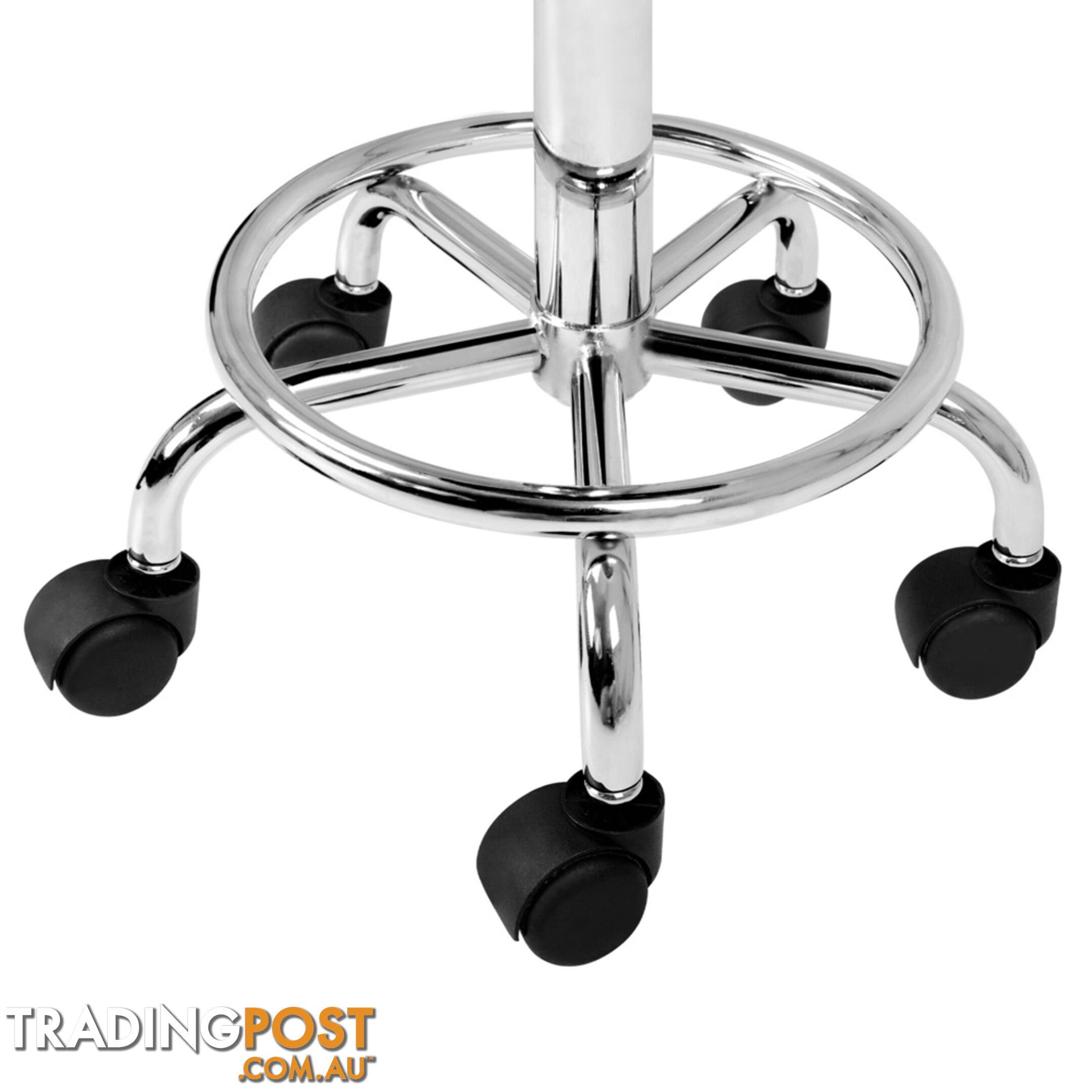 Round PU Swivel Salon Stool White