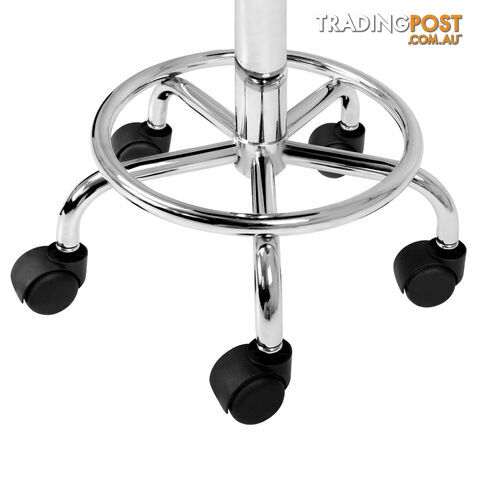 Round PU Swivel Salon Stool White