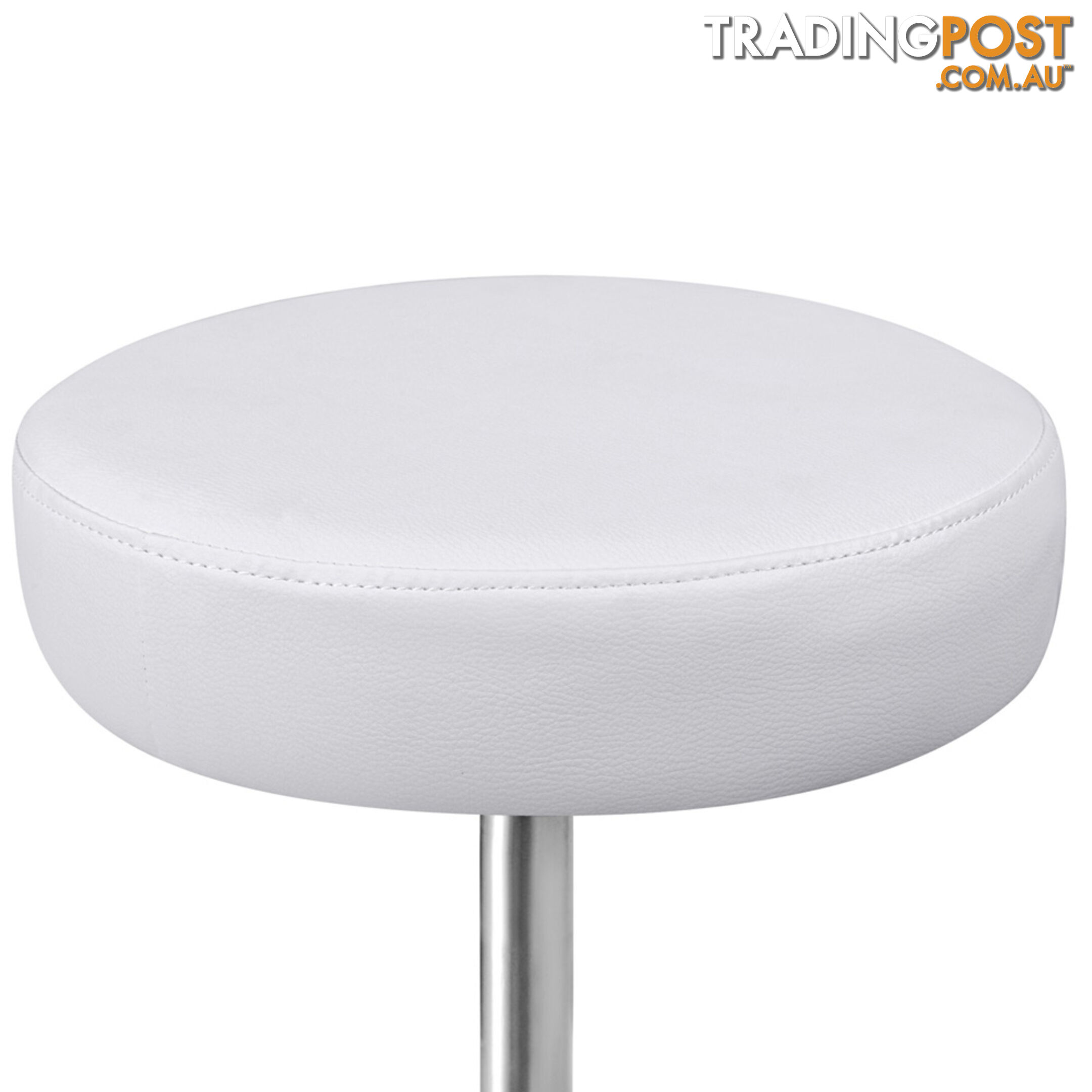 Round PU Swivel Salon Stool White