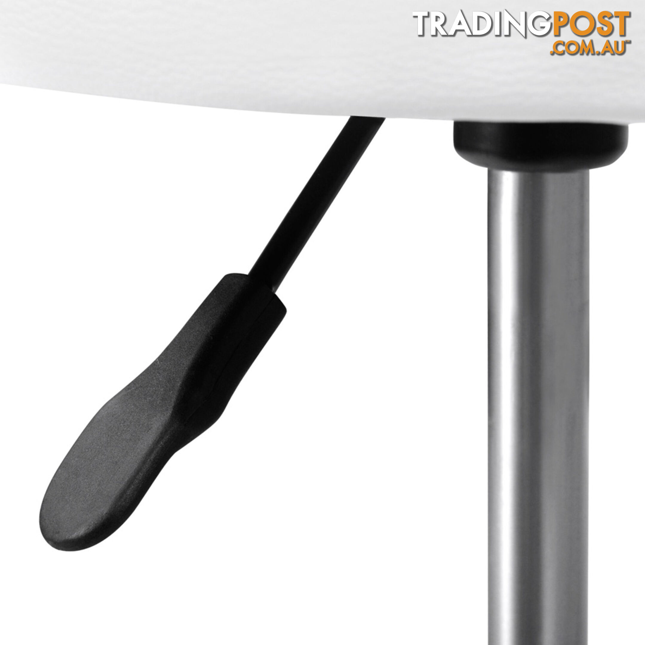 Round PU Swivel Salon Stool White