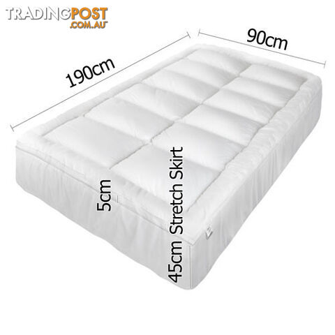 Pillowtop Mattress Topper Memory Resistant Protector Pad Cover Single - photo 5 of 8