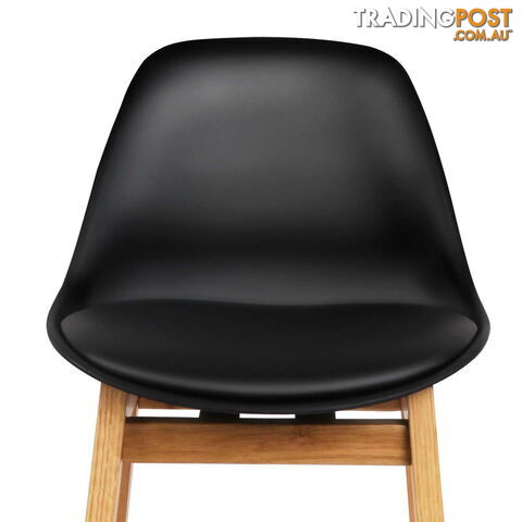 Set of 2 High Seat Back Barstools _ Black