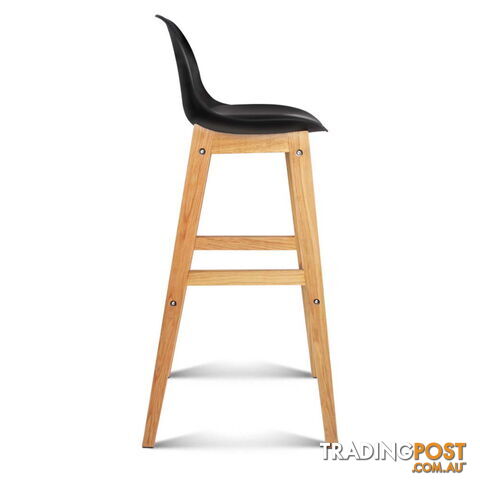 Set of 2 High Seat Back Barstools _ Black