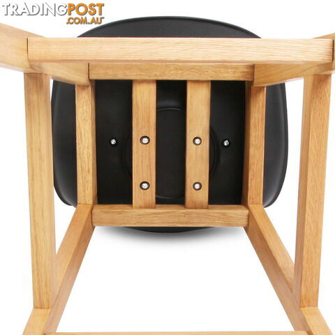 Set of 2 High Seat Back Barstools _ Black